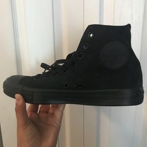 Solid Black Converse High Tops